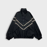 STRIPE WINDBREAKER BLACK