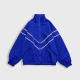 STRIPE WINDBREAKER  BLUE