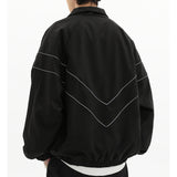 STRIPE WINDBREAKER BLACK