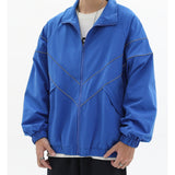 STRIPE WINDBREAKER  BLUE
